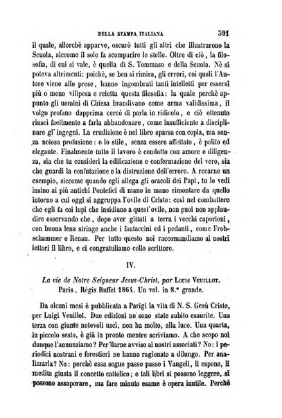 La civiltà cattolica pubblicazione periodica per tutta l'Italia