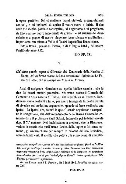 La civiltà cattolica pubblicazione periodica per tutta l'Italia