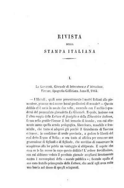 La civiltà cattolica pubblicazione periodica per tutta l'Italia