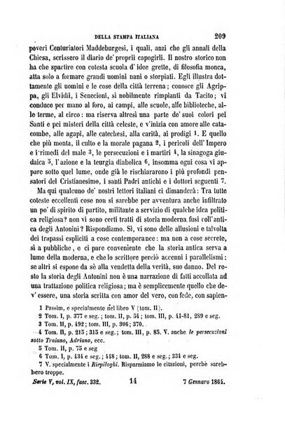 La civiltà cattolica pubblicazione periodica per tutta l'Italia