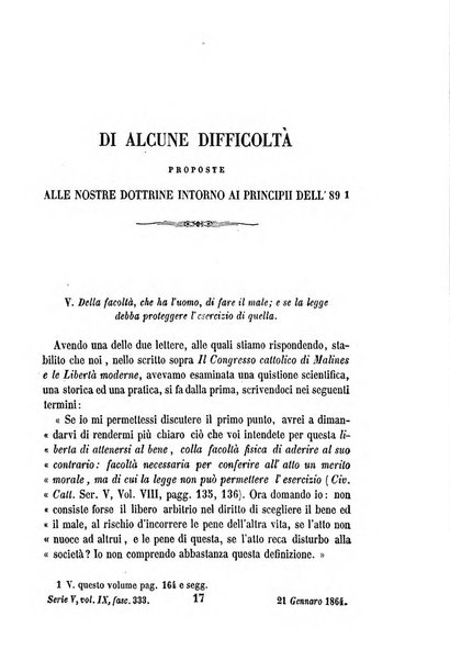 La civiltà cattolica pubblicazione periodica per tutta l'Italia