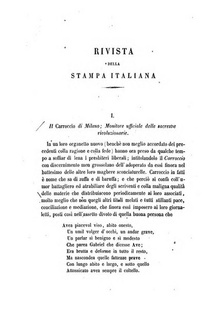 La civiltà cattolica pubblicazione periodica per tutta l'Italia