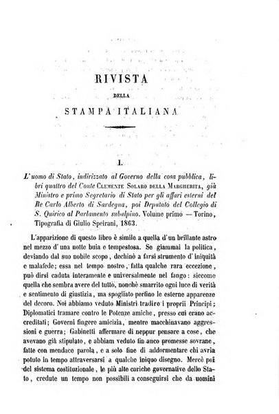 La civiltà cattolica pubblicazione periodica per tutta l'Italia