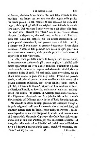 La civiltà cattolica pubblicazione periodica per tutta l'Italia