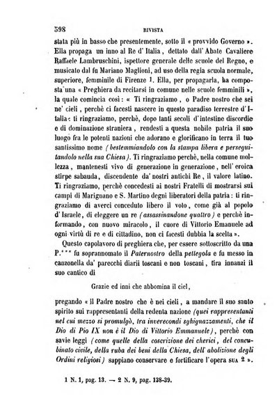 La civiltà cattolica pubblicazione periodica per tutta l'Italia