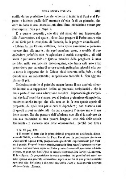 La civiltà cattolica pubblicazione periodica per tutta l'Italia