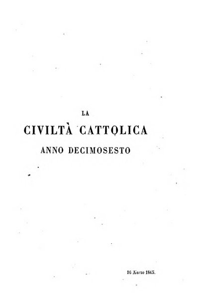 La civiltà cattolica pubblicazione periodica per tutta l'Italia