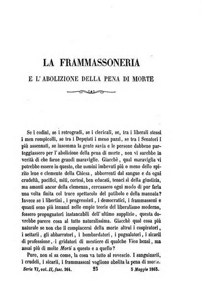 La civiltà cattolica pubblicazione periodica per tutta l'Italia