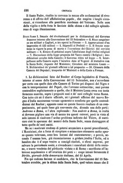 La civiltà cattolica pubblicazione periodica per tutta l'Italia