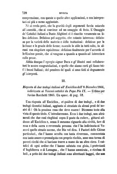 La civiltà cattolica pubblicazione periodica per tutta l'Italia