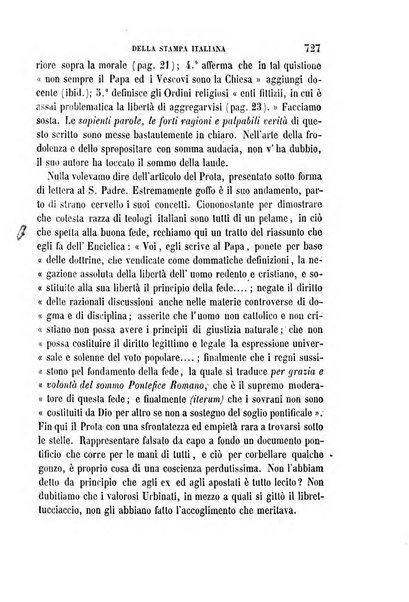 La civiltà cattolica pubblicazione periodica per tutta l'Italia