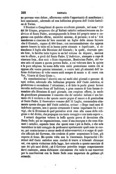 La civiltà cattolica pubblicazione periodica per tutta l'Italia