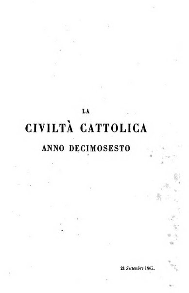 La civiltà cattolica pubblicazione periodica per tutta l'Italia