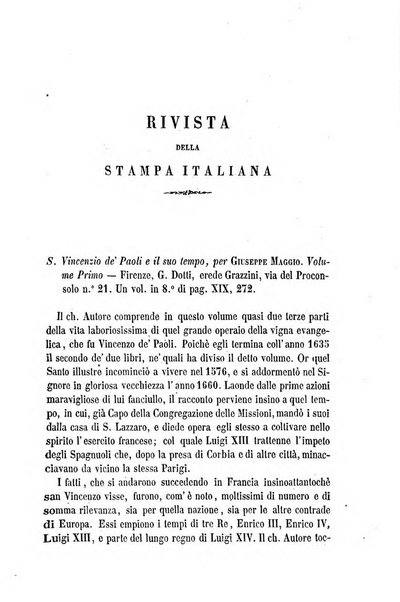 La civiltà cattolica pubblicazione periodica per tutta l'Italia