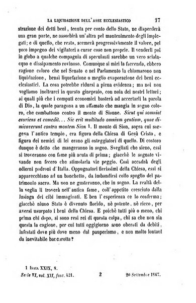 La civiltà cattolica pubblicazione periodica per tutta l'Italia