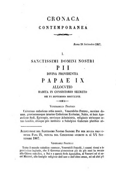 La civiltà cattolica pubblicazione periodica per tutta l'Italia