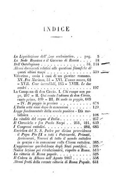 La civiltà cattolica pubblicazione periodica per tutta l'Italia