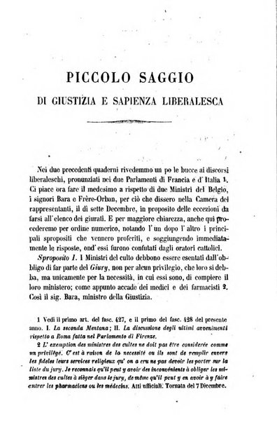 La civiltà cattolica pubblicazione periodica per tutta l'Italia