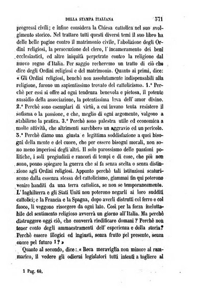 La civiltà cattolica pubblicazione periodica per tutta l'Italia