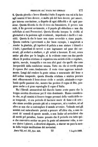 La civiltà cattolica pubblicazione periodica per tutta l'Italia