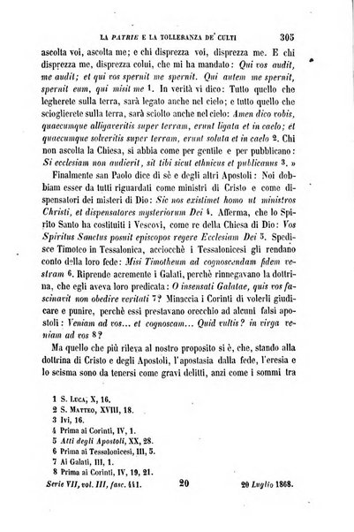 La civiltà cattolica pubblicazione periodica per tutta l'Italia