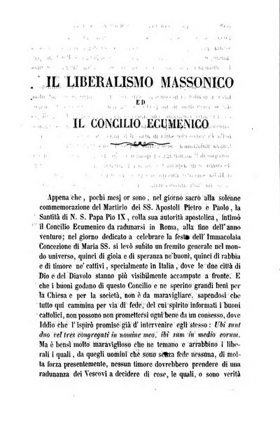 La civiltà cattolica pubblicazione periodica per tutta l'Italia