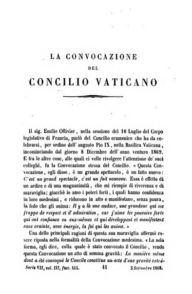 La civiltà cattolica pubblicazione periodica per tutta l'Italia