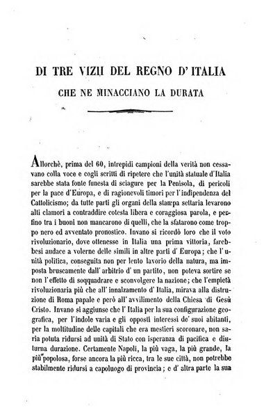 La civiltà cattolica pubblicazione periodica per tutta l'Italia