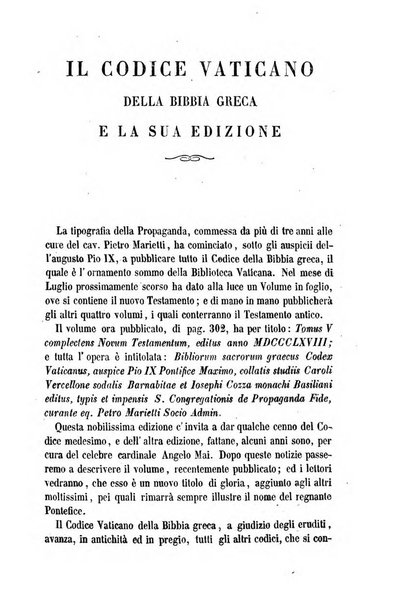 La civiltà cattolica pubblicazione periodica per tutta l'Italia