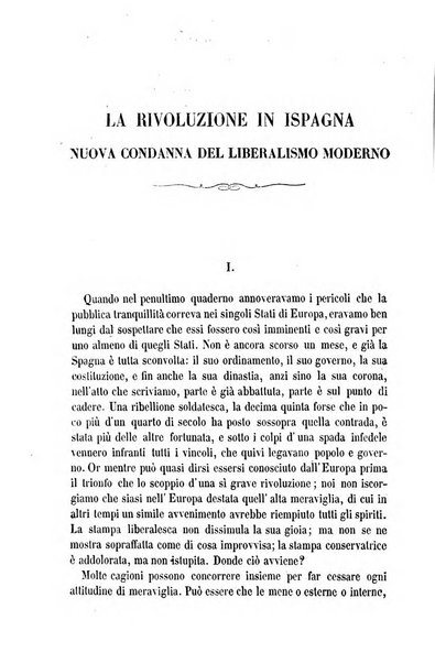 La civiltà cattolica pubblicazione periodica per tutta l'Italia