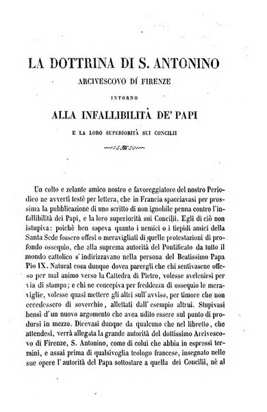 La civiltà cattolica pubblicazione periodica per tutta l'Italia