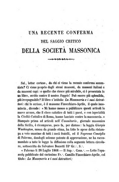 La civiltà cattolica pubblicazione periodica per tutta l'Italia