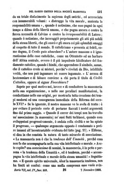 La civiltà cattolica pubblicazione periodica per tutta l'Italia