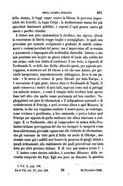 La civiltà cattolica pubblicazione periodica per tutta l'Italia