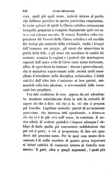 La civiltà cattolica pubblicazione periodica per tutta l'Italia