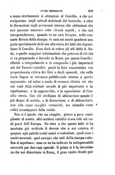 La civiltà cattolica pubblicazione periodica per tutta l'Italia