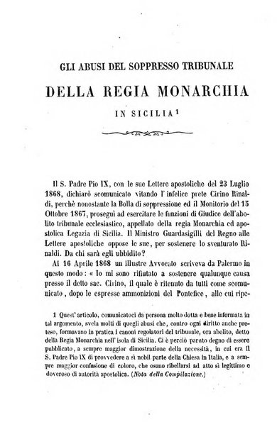 La civiltà cattolica pubblicazione periodica per tutta l'Italia