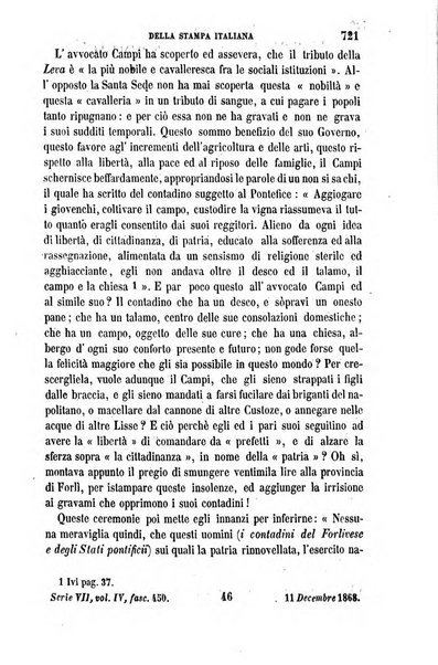 La civiltà cattolica pubblicazione periodica per tutta l'Italia