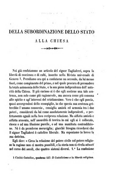 La civiltà cattolica pubblicazione periodica per tutta l'Italia