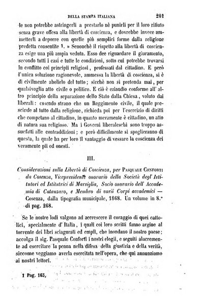 La civiltà cattolica pubblicazione periodica per tutta l'Italia