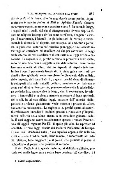 La civiltà cattolica pubblicazione periodica per tutta l'Italia