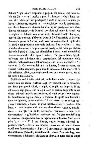 La civiltà cattolica pubblicazione periodica per tutta l'Italia