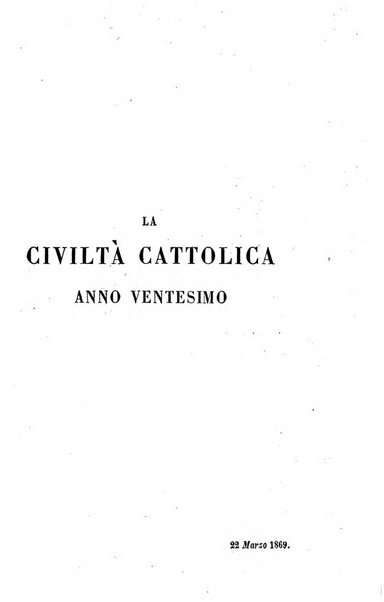 La civiltà cattolica pubblicazione periodica per tutta l'Italia