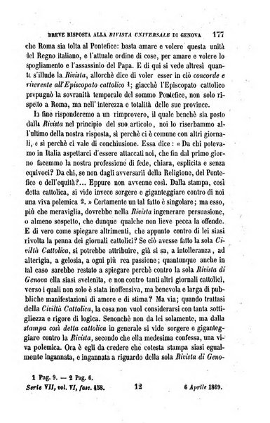 La civiltà cattolica pubblicazione periodica per tutta l'Italia