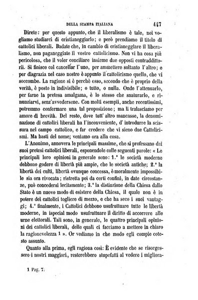 La civiltà cattolica pubblicazione periodica per tutta l'Italia