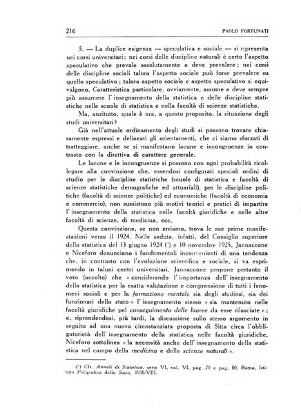 Statistica edita, sotto gli auspici delle Università di Bologna, Padova e Palermo, dalla Scuola di Perfezionamento in discipline corporative dell'Università di Ferrara