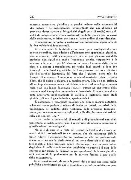 Statistica edita, sotto gli auspici delle Università di Bologna, Padova e Palermo, dalla Scuola di Perfezionamento in discipline corporative dell'Università di Ferrara