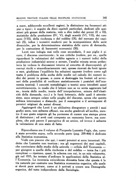 Statistica edita, sotto gli auspici delle Università di Bologna, Padova e Palermo, dalla Scuola di Perfezionamento in discipline corporative dell'Università di Ferrara