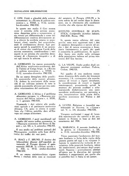 Statistica edita, sotto gli auspici delle Università di Bologna, Padova e Palermo, dalla Scuola di Perfezionamento in discipline corporative dell'Università di Ferrara