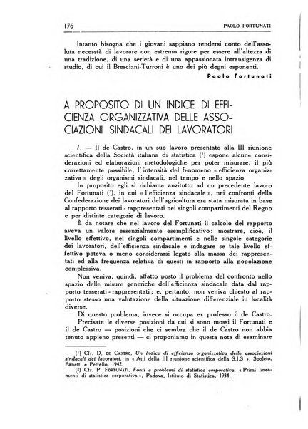 Statistica edita, sotto gli auspici delle Università di Bologna, Padova e Palermo, dalla Scuola di Perfezionamento in discipline corporative dell'Università di Ferrara